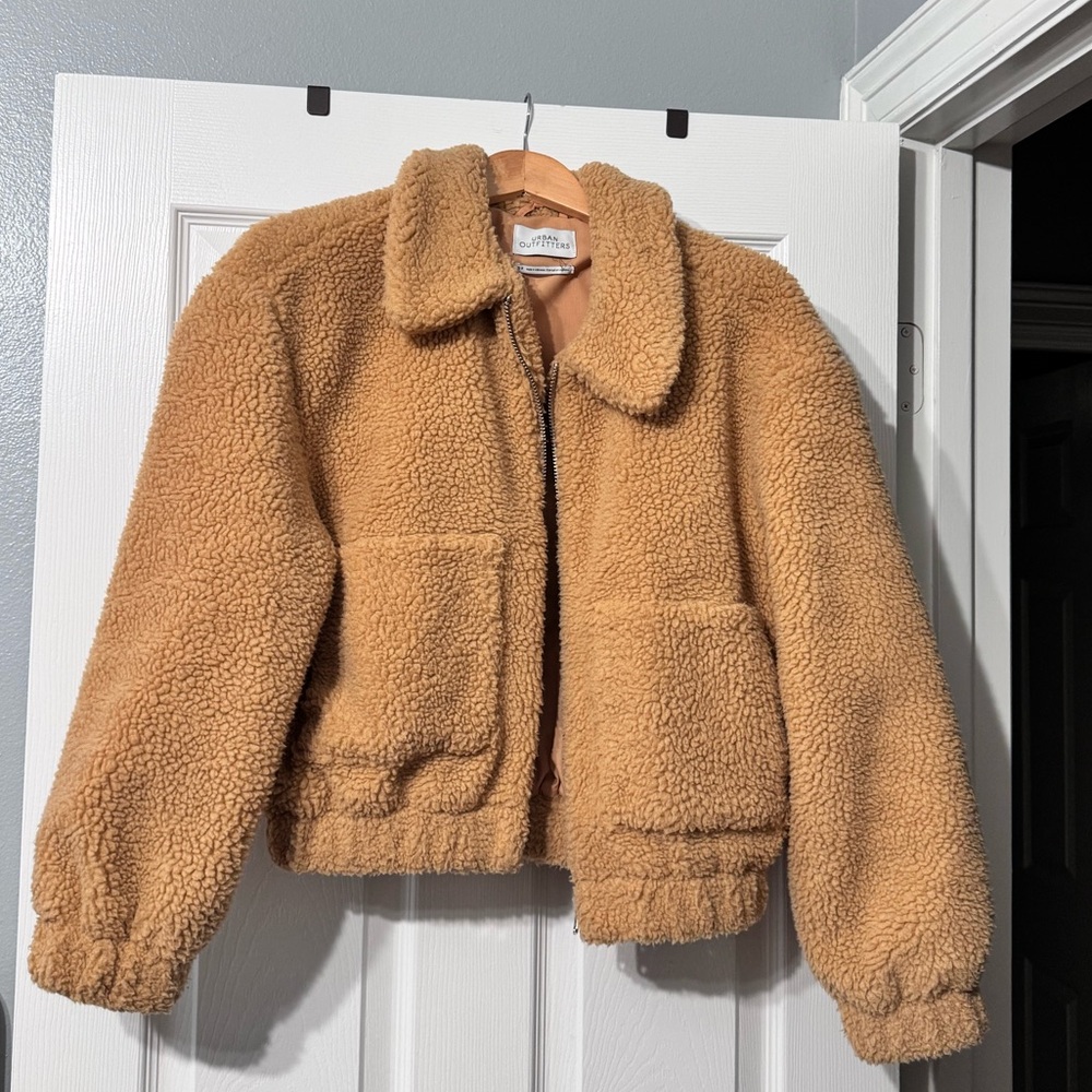 Urban Outfitters Camel Sherpa Jacket